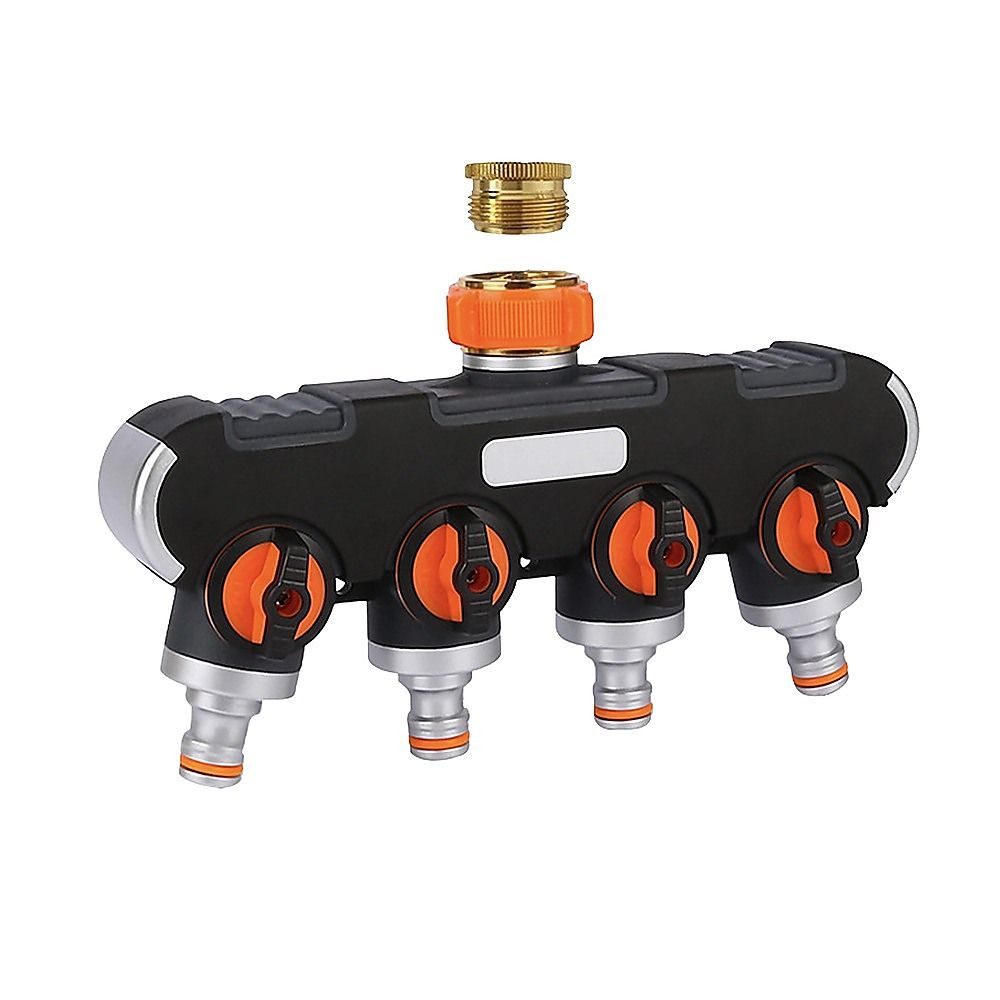 4 Way Hose Splitter Tap Garden Water Irrigation Distributor Valve V63-954791