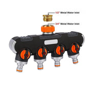 4 Way Hose Splitter Tap Garden Water Irrigation Distributor Valve V63-954791