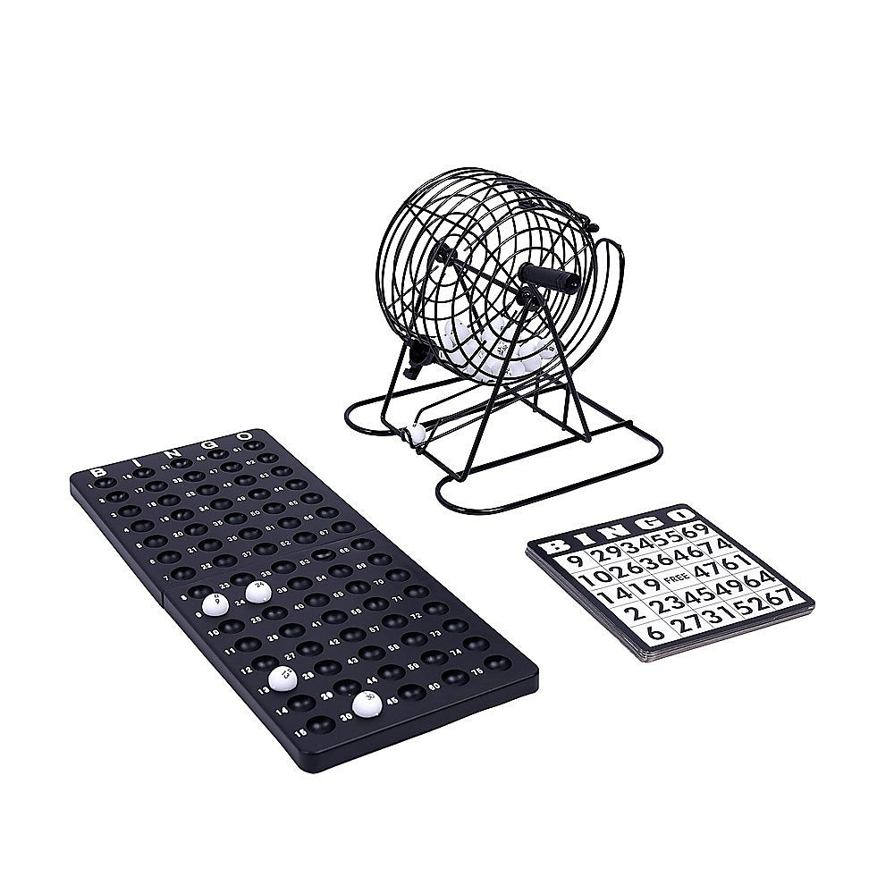 Bingo Game Set with Cards Balls and Cage for Family Party Fun V63-954821