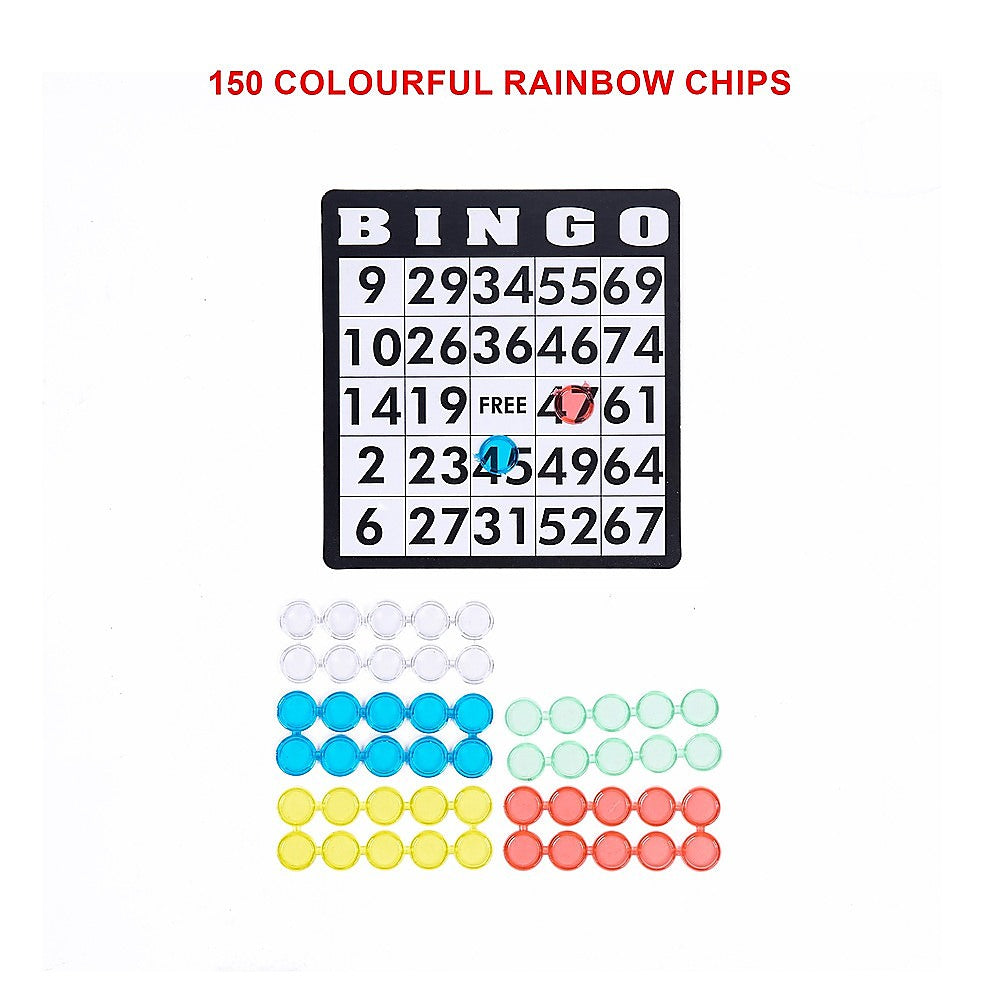 Bingo Game Set with Cards Balls and Cage for Family Party Fun V63-954821