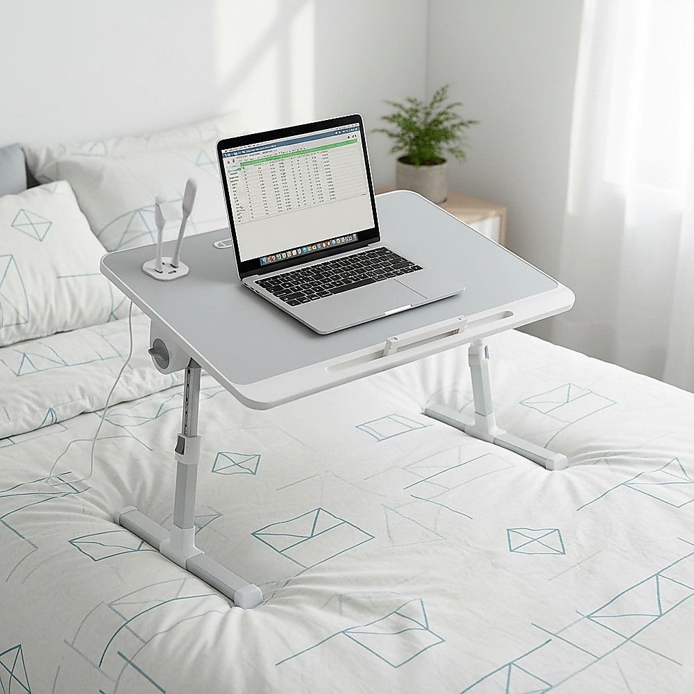 Adjustable Laptop Table Stand Lap Bed Tray for Home Office Use V63-954851
