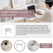Adjustable Laptop Table Stand Lap Bed Tray for Home Office Use V63-954851