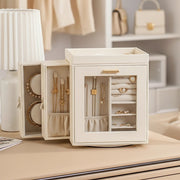 Rotating Organiser Box with Mirror Jewellery Storage for Dressing Table V63-954911