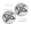 Pair of Grey Wall Anchor Mounts for Battle Ropes and Suspension V63-954931