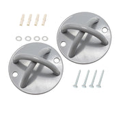 Pair of Grey Wall Anchor Mounts for Battle Ropes and Suspension V63-954931