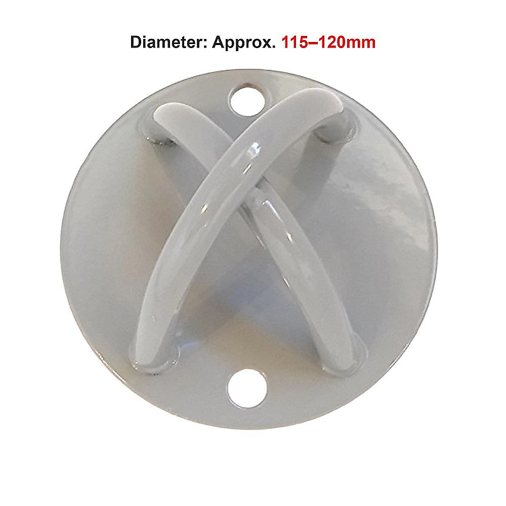 Pair of Grey Wall Anchor Mounts for Battle Ropes and Suspension V63-954931