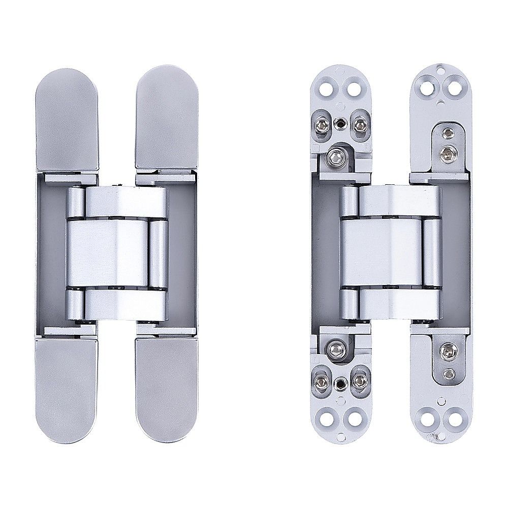 Hidden Door Hinges 180 degrees Heavy Duty 3D Adjustable Silver 40kg V63-954941