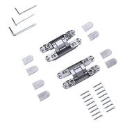 Hidden Door Hinges 180 degrees Heavy Duty 3D Adjustable Silver 40kg V63-954941