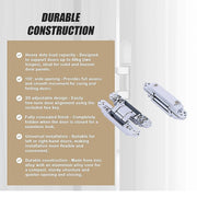 Hidden Door Hinges 180 degrees Heavy Duty 3D Adjustable Silver 40kg V63-954941