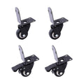 Side Mount Caster Wheels L-Shaped Heavy Duty Set of 4 PVC V63-954951