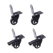 Side Mount Caster Wheels L-Shaped Heavy Duty Set of 4 PVC V63-954951