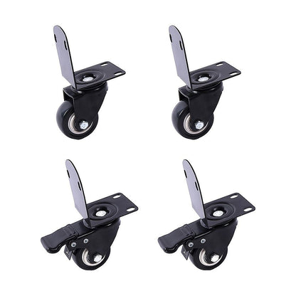 Side Mount Caster Wheels L-Shaped Heavy Duty Set of 4 PVC V63-954951