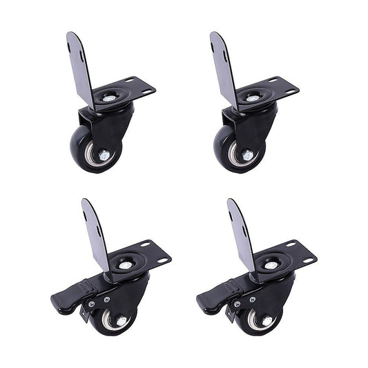 Side Mount Caster Wheels L-Shaped Heavy Duty Set of 4 PVC V63-954951