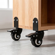 Side Mount Caster Wheels L-Shaped Heavy Duty Set of 4 PVC V63-954951