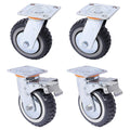 Heavy Duty Plate Caster Wheels Set 4 1200kg Swivel V63-954961
