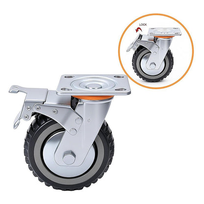 Heavy Duty Plate Caster Wheels Set 4 1200kg Swivel V63-954961