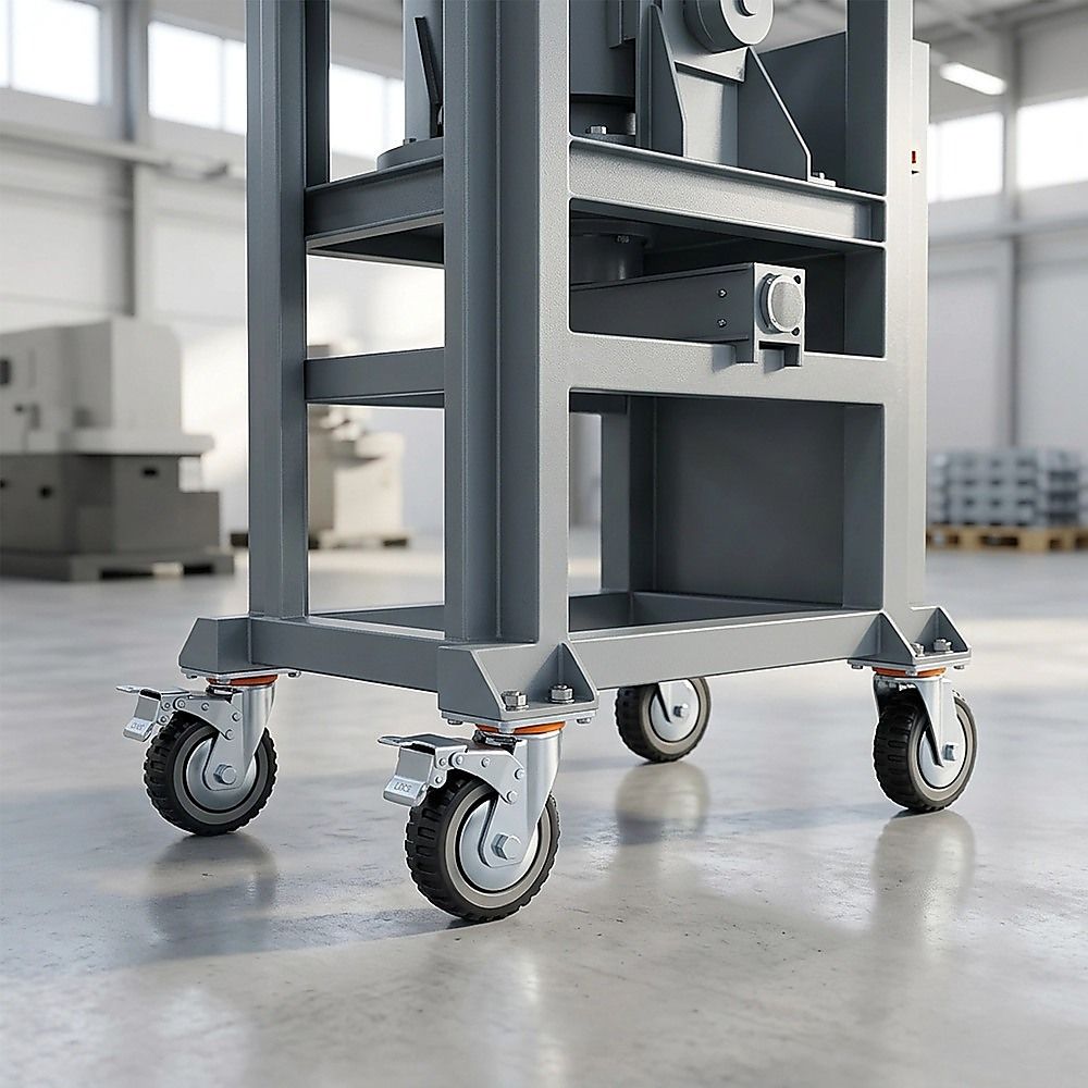 Heavy Duty Plate Caster Wheels Set 4 1200kg Swivel V63-954961