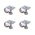 7.6cm Heavy Duty Caster Wheels With M12 Screw Feet 360kg Set Of 4 V63-954971