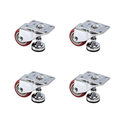 7.6cm Heavy Duty Caster Wheels With M12 Screw Feet 360kg Set Of 4 V63-954971