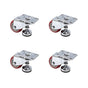 7.6cm Heavy Duty Caster Wheels With M12 Screw Feet 360kg Set Of 4 V63-954971