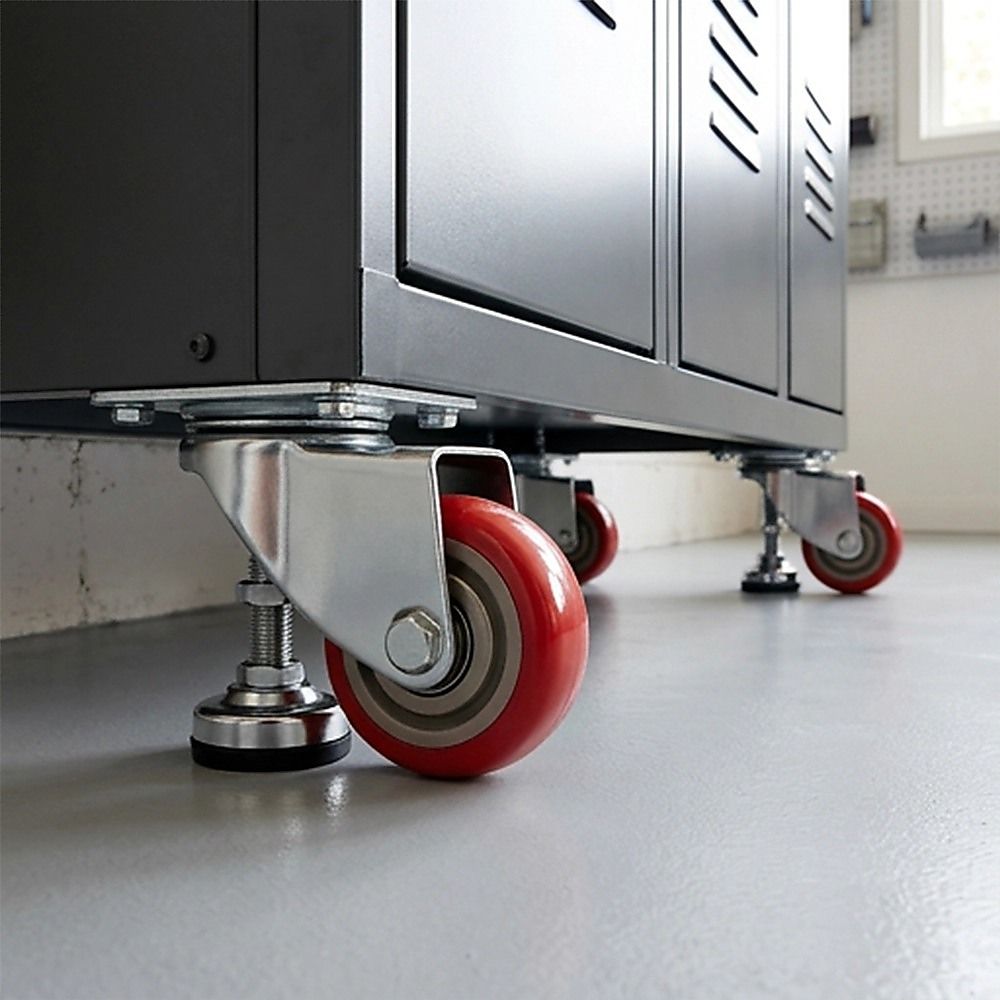 7.6cm Heavy Duty Caster Wheels With M12 Screw Feet 360kg Set Of 4 V63-954971