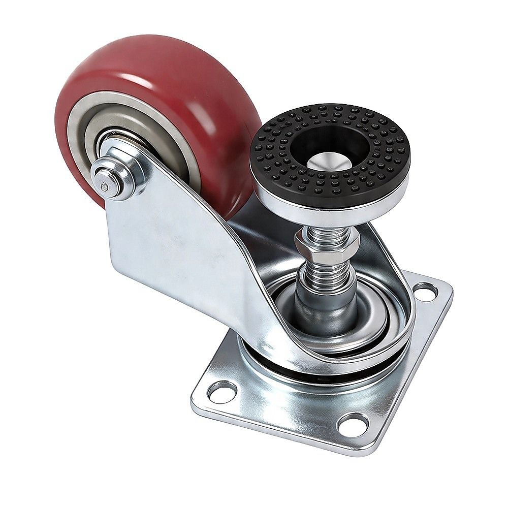 7.6cm Heavy Duty Caster Wheels With M12 Screw Feet 360kg Set Of 4 V63-954971