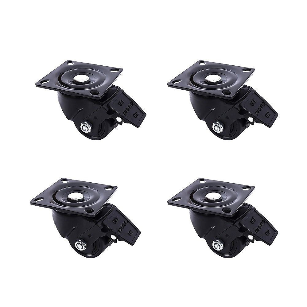 2.5 Inch Heavy Duty Nylon Castor Wheels Set 4 with Brake V63-954981