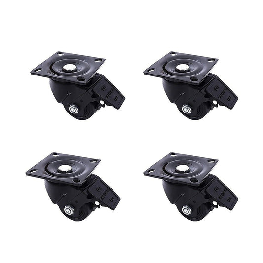 2.5 Inch Heavy Duty Nylon Castor Wheels Set 4 with Brake V63-954981