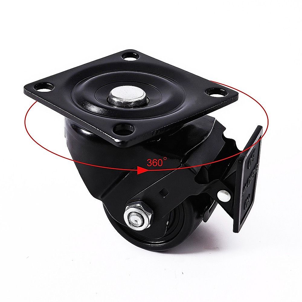 2.5 Inch Heavy Duty Nylon Castor Wheels Set 4 with Brake V63-954981