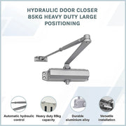 Hydraulic Door Closer 85kg Heavy Duty Large Positioning V63-954991