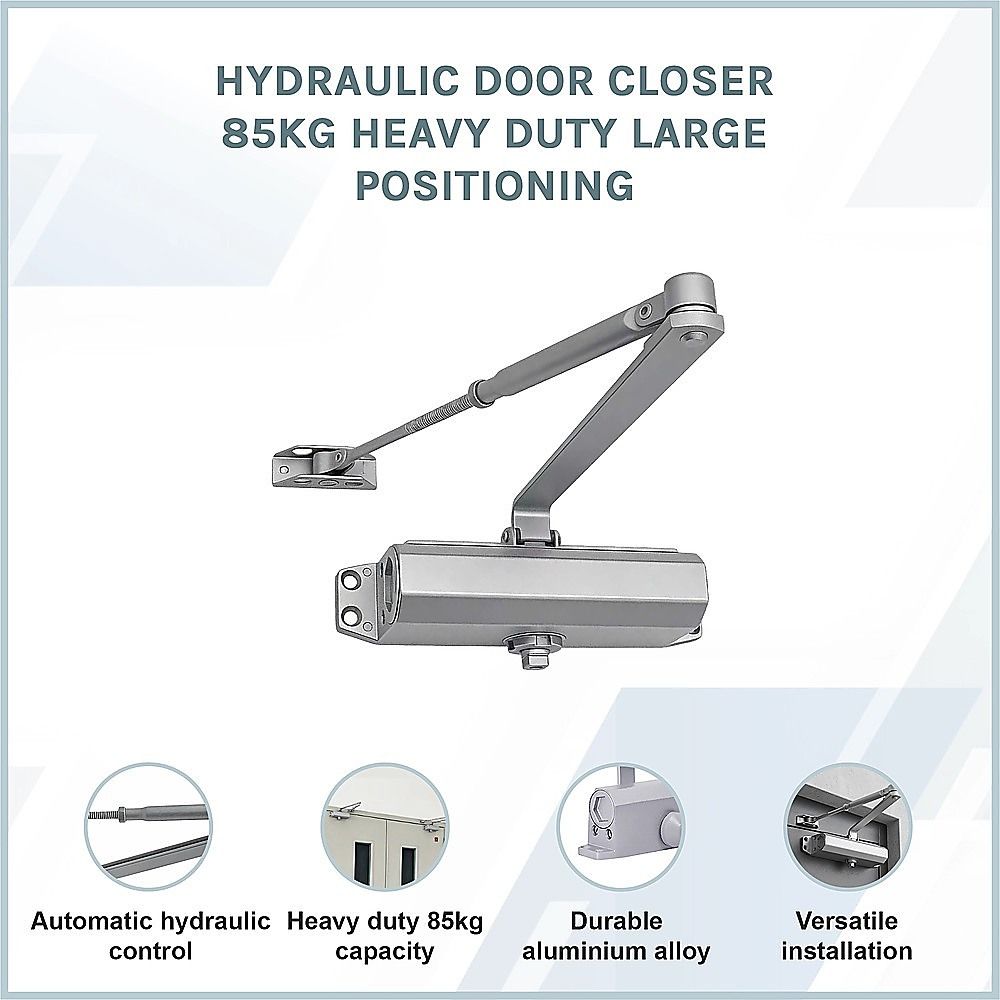Hydraulic Door Closer 85kg Heavy Duty Large Positioning V63-954991