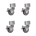 2 Inch U-Shaped TPE Swivel Castor Wheels Set 4 Brake V63-955001