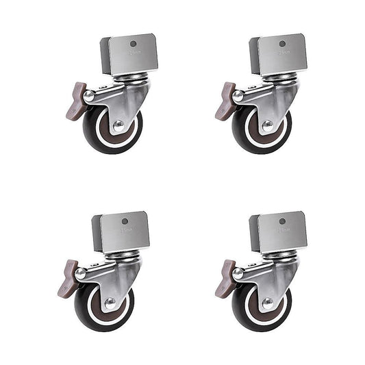 2 Inch U-Shaped TPE Swivel Castor Wheels Set 4 Brake V63-955001