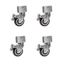 2 Inch U-Shaped TPE Swivel Castor Wheels Set 4 Brake V63-955001