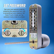 Mechanical Keyless Door Lock with Handle for Garage Office V63-955011