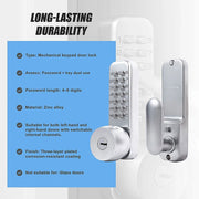 Mechanical Keyless Door Lock with Handle for Garage Office V63-955011