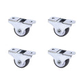 Mini Fixed Caster Wheels Rubber Low Profile Set 4 V63-955021