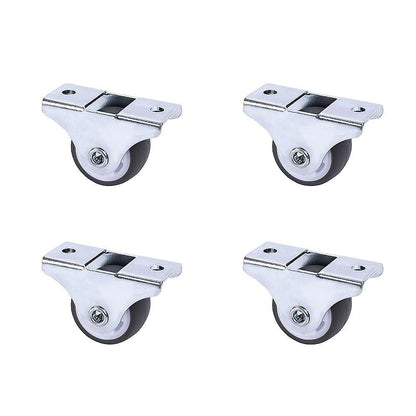 Mini Fixed Caster Wheels Rubber Low Profile Set 4 V63-955021