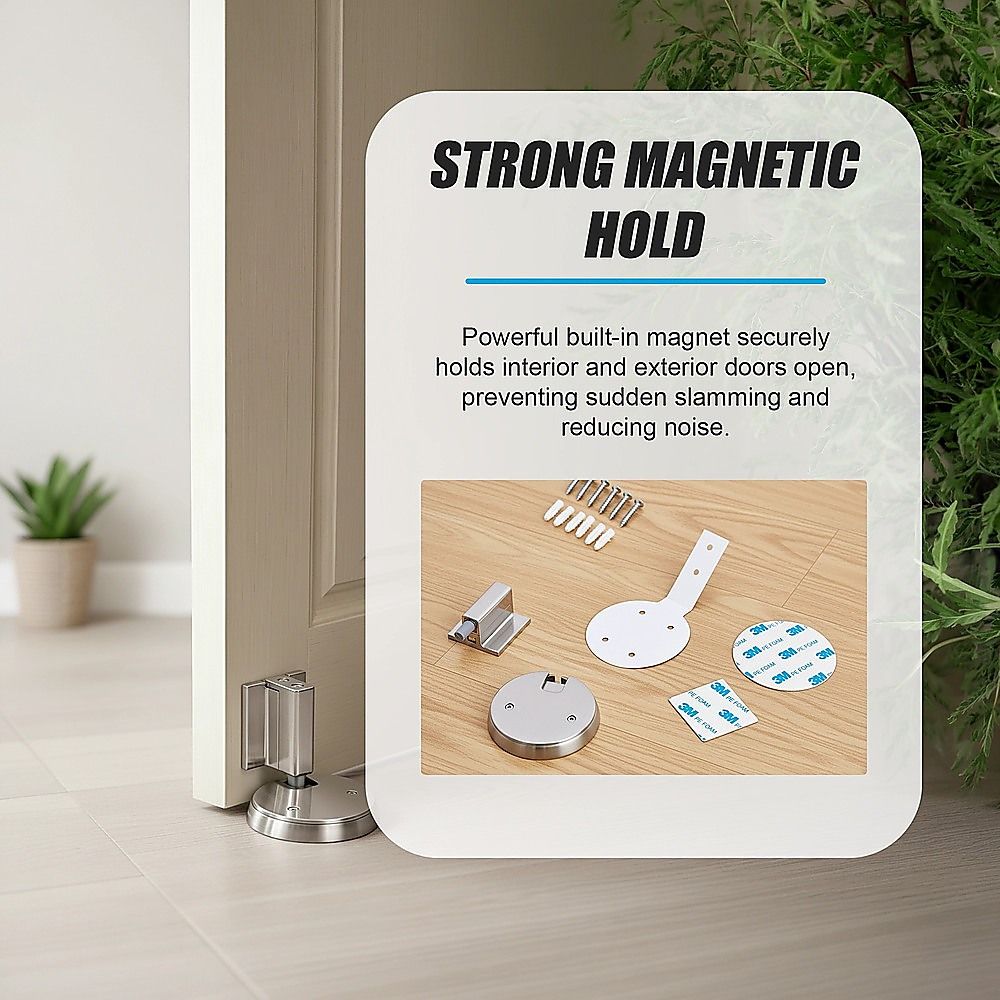 Zinc Alloy Door Stop Brushed Nickel Anti Collision V63-955041