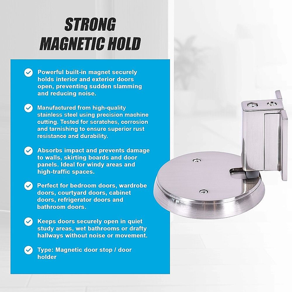 Zinc Alloy Door Stop Brushed Nickel Anti Collision V63-955041