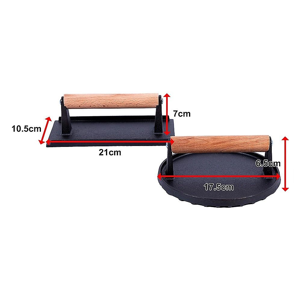BBQ Steak Press with Handle Heavy Duty Grill Tool V63-955051
