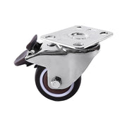 50mm Swivel Caster Wheels Set 4 with Brakes Twin V63-955061