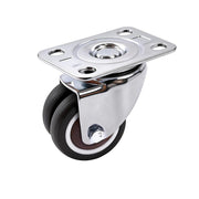 50mm Swivel Caster Wheels Set 4 with Brakes Twin V63-955061