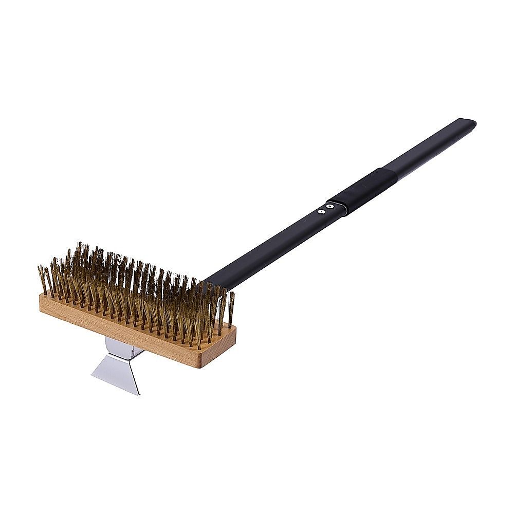 80cm Heavy Duty Pizza Oven Brush with Steel Scraper V63-955071