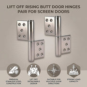 Lift Off Door Hinges Rising Butt Screen Hinge Pair V63-955081
