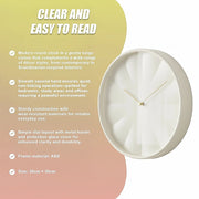 30cm Round Wall Clock Silent Sweep Modern ABS Frame V63-955091