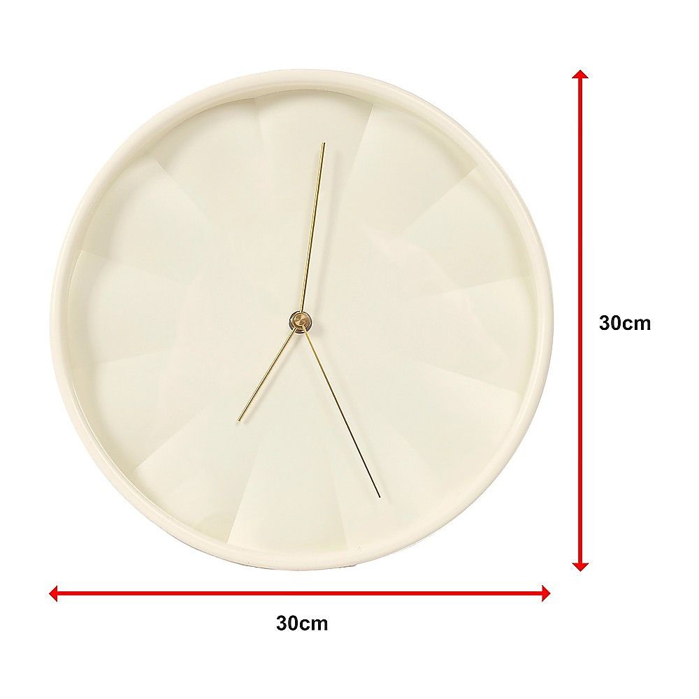 30cm Round Wall Clock Silent Sweep Modern ABS Frame V63-955091