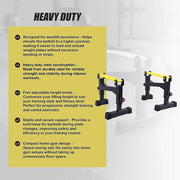 2x Deadlift Sling Racks Barbell Jack Squat Wedge V63-955101