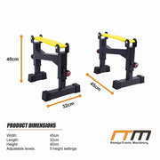 2x Deadlift Sling Racks Barbell Jack Squat Wedge V63-955101