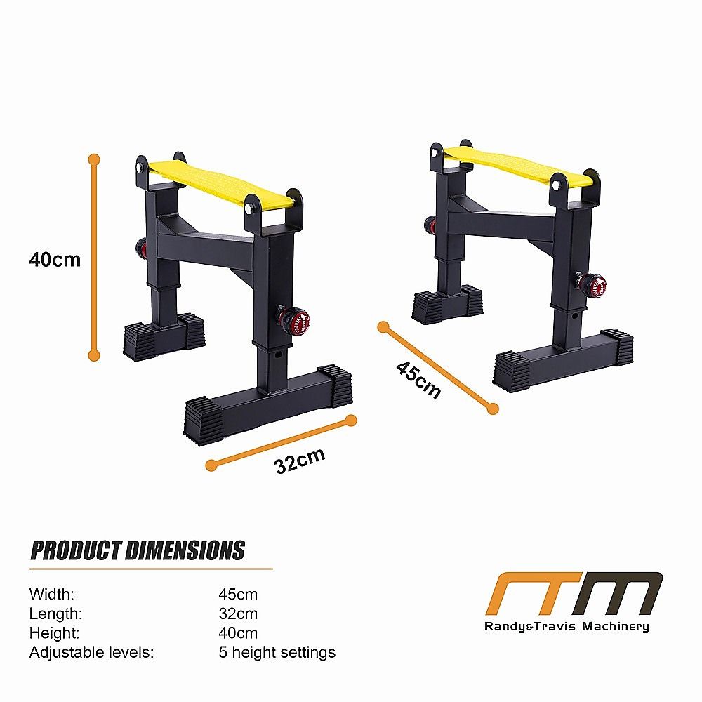 2x Deadlift Sling Racks Barbell Jack Squat Wedge V63-955101